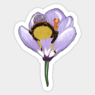 Sleepy bee Sticker